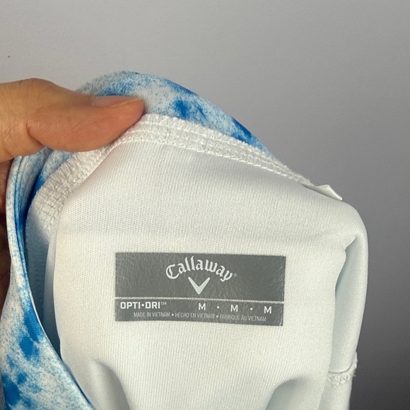 Callaway Golf Activewear Light Blue & White Tie Dye Print Back Pockets Med Skort - Picture 7 of 8